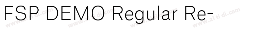 FSP DEMO Regular Re字体转换